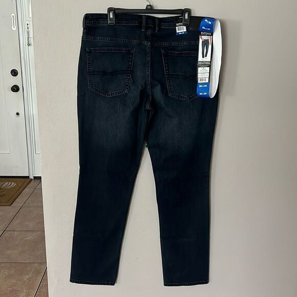 Buffalo David Button Slim Straight Stretch Denim - Picture 2 of 8